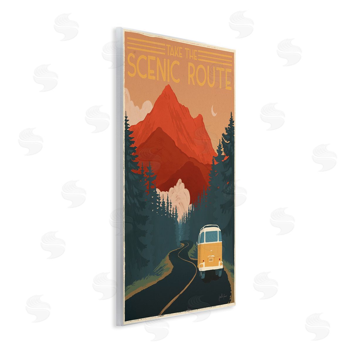 Take the Scenic Route Wood Plaque Wall Art, Home Decor by Janelle Penner