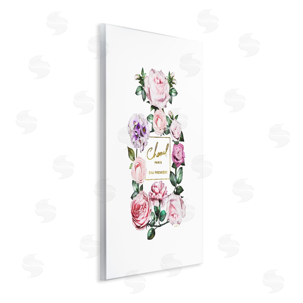 Spring Garden Perfume Bottle Wood Plaque Wall Art, Home Decor by Amanda Greenwood