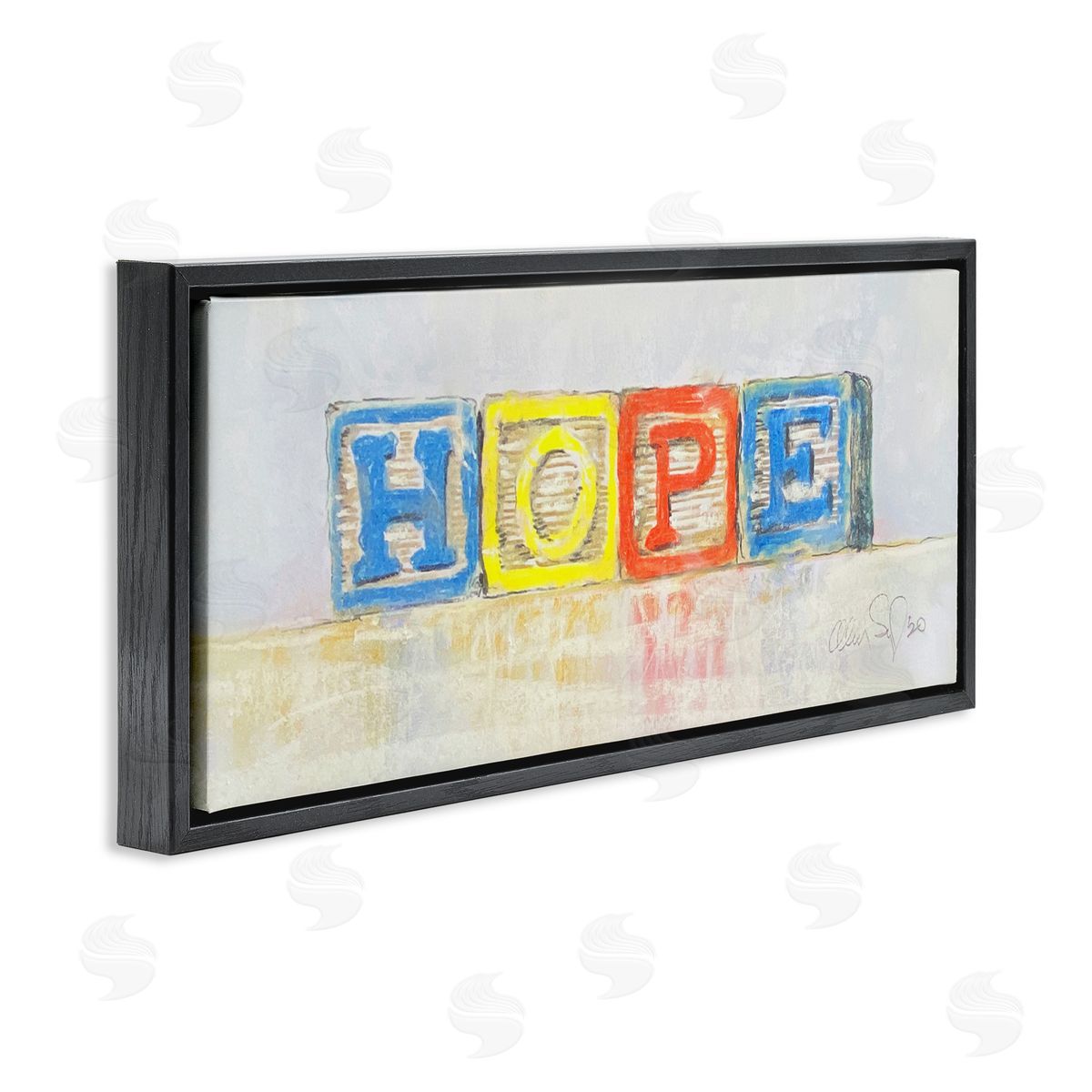 Alan Segal Hope Typography Vintage Kids' Building Block Arrangement