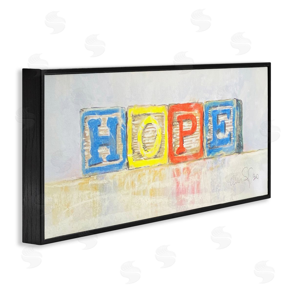 Alan Segal Hope Typography Vintage Kids' Building Block Arrangement