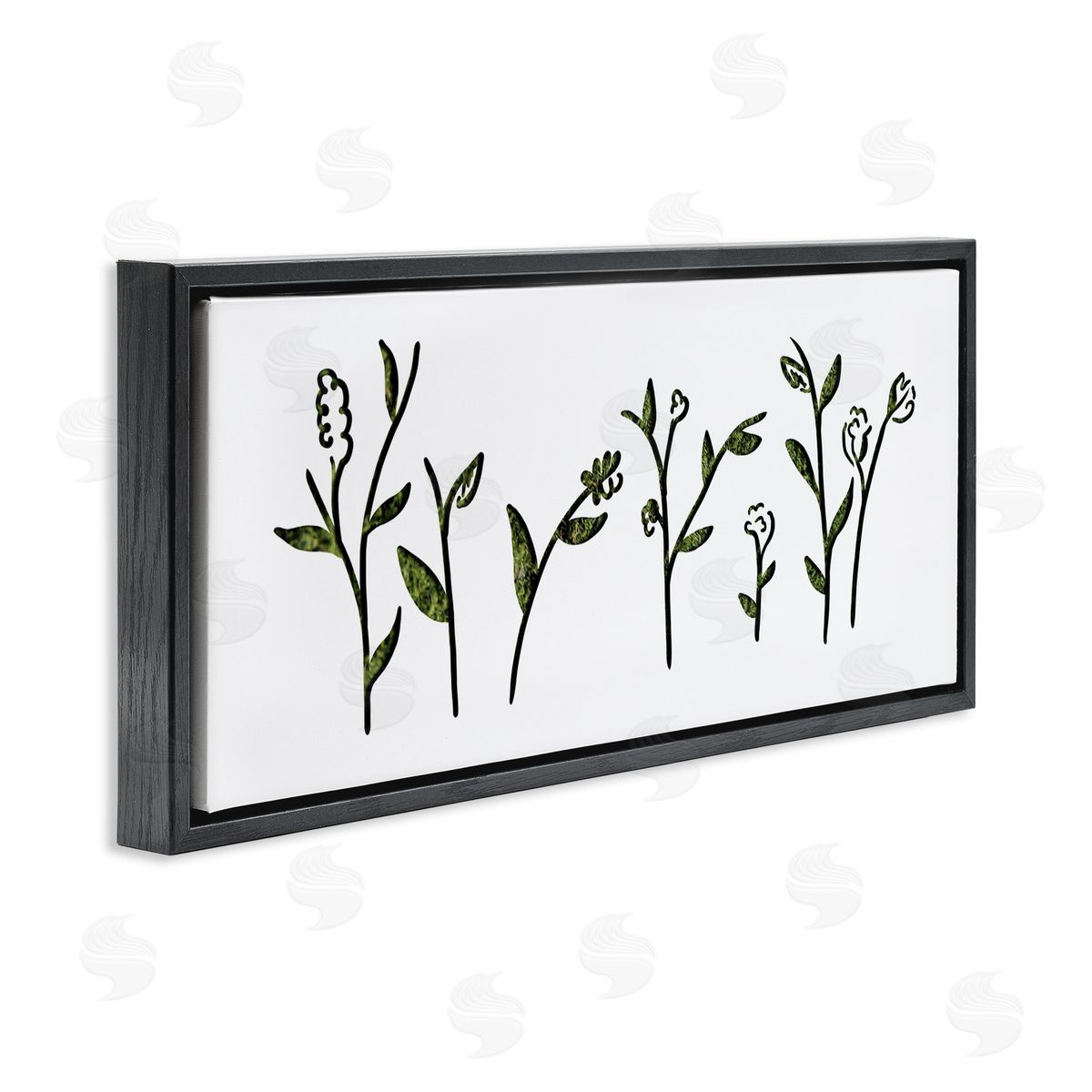 Stupell Studio Spring Bloom Abstract Florals over Grass Pattern