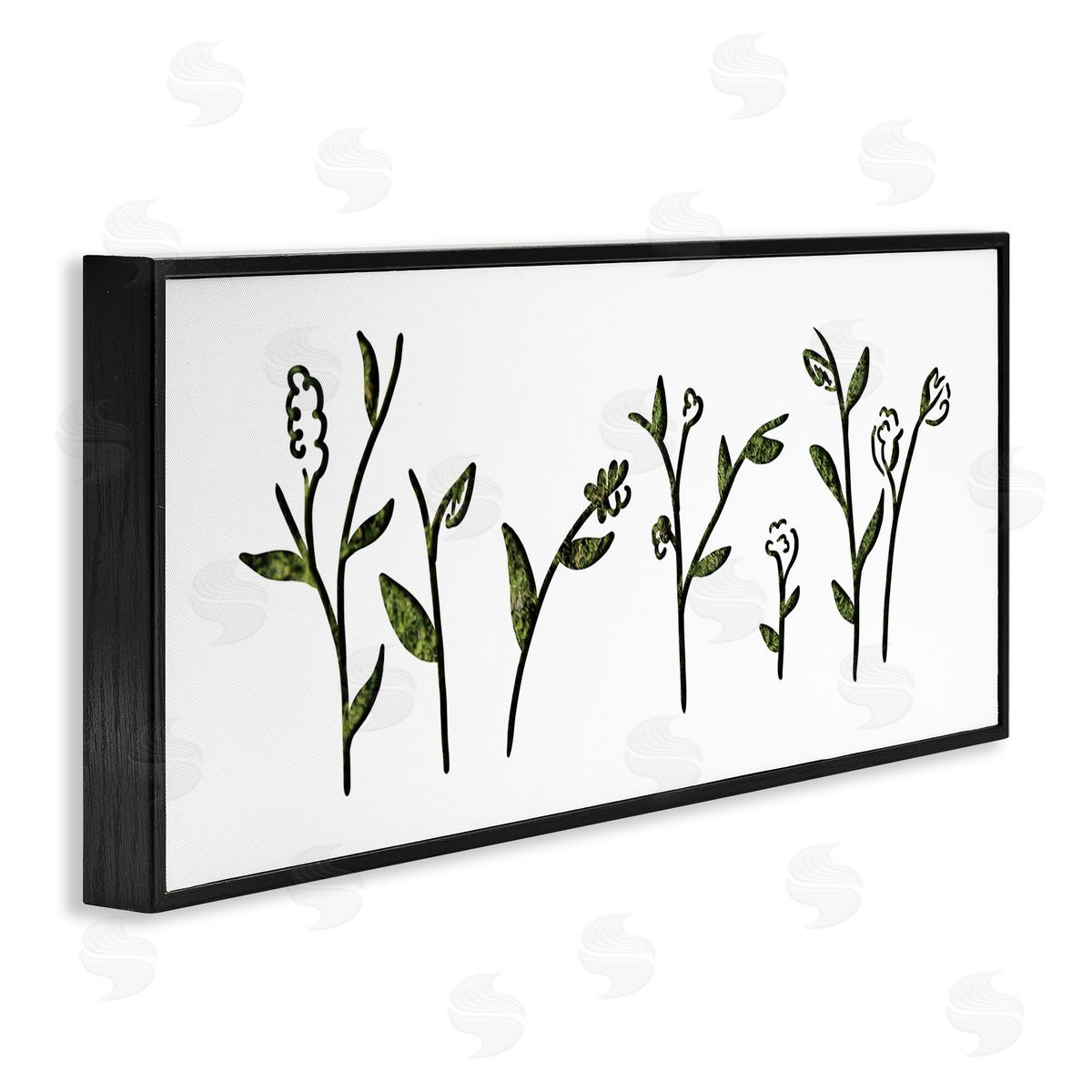 Stupell Studio Spring Bloom Abstract Florals over Grass Pattern