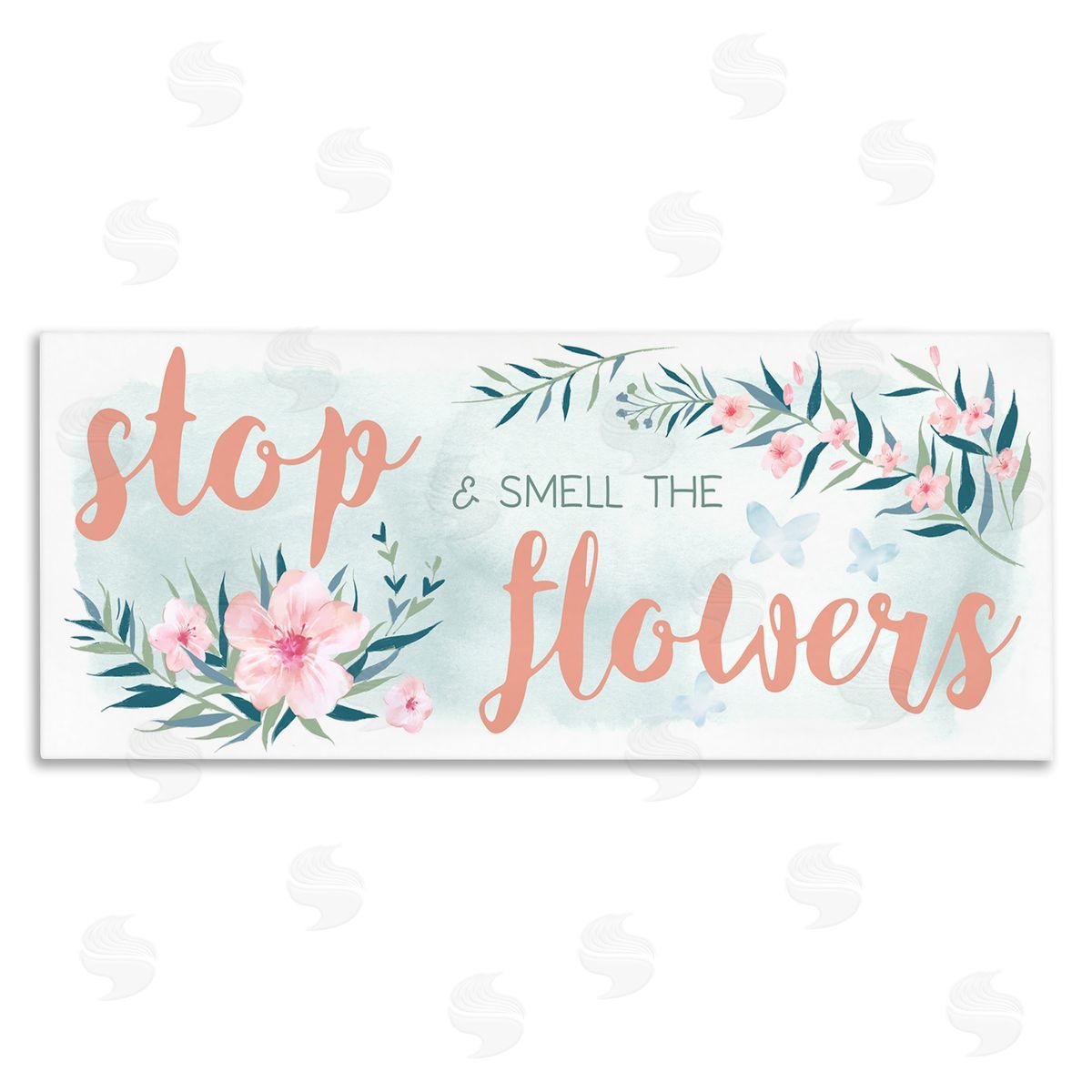 Ziwei Li Stop and Smell the Flowers Sentiment Pink Blossoms