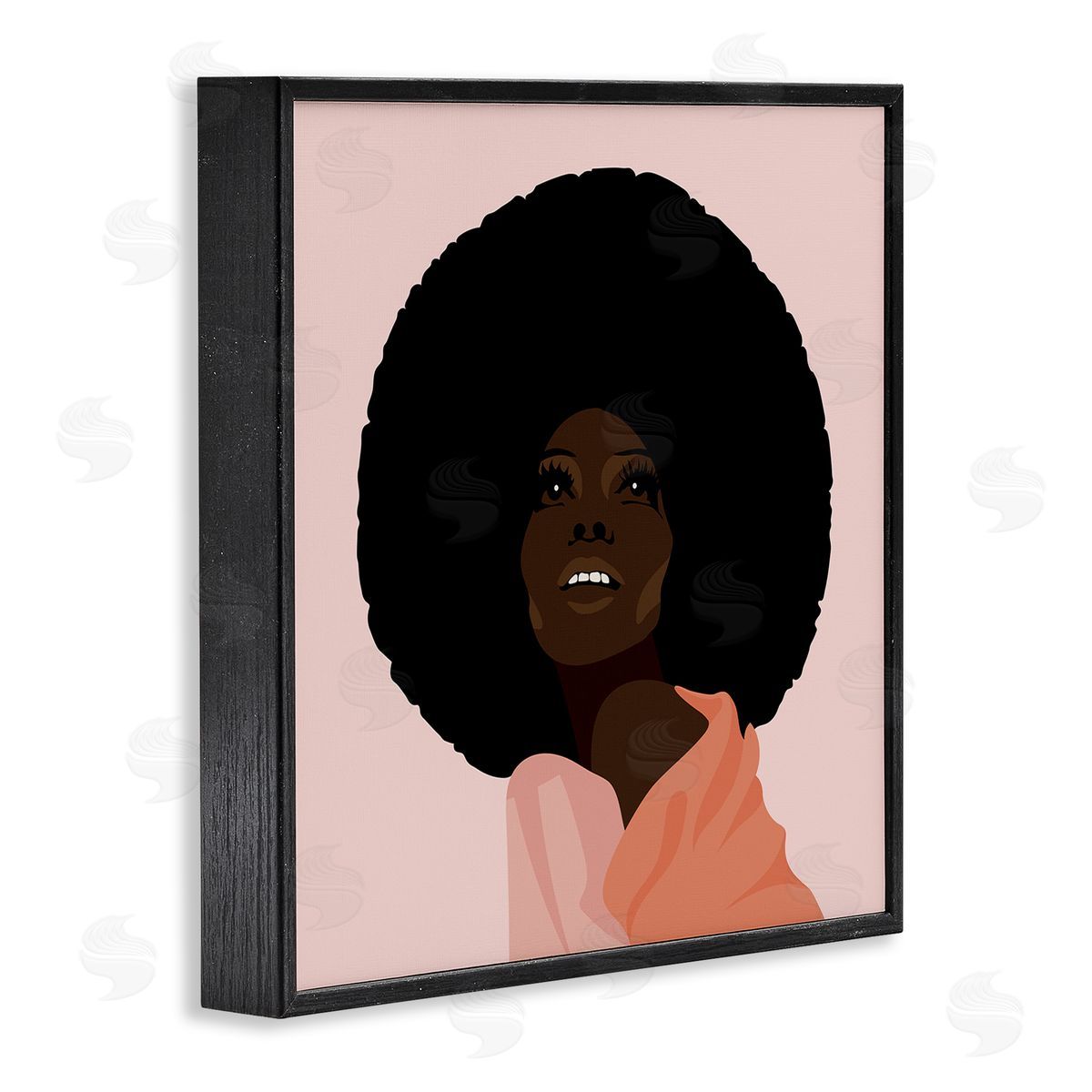 Jennifer Ellory African American Woman Wearing Pink Glam Fashion Black Framed Glicee Wall Art Print