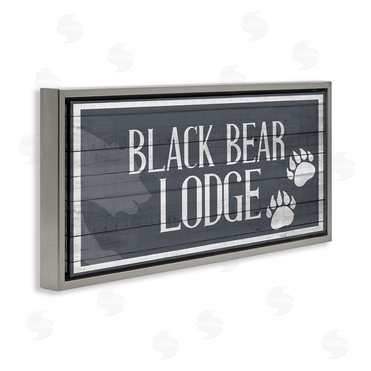 Kim Allen Black Bear Lodge Sign Rustic Animal Footprints