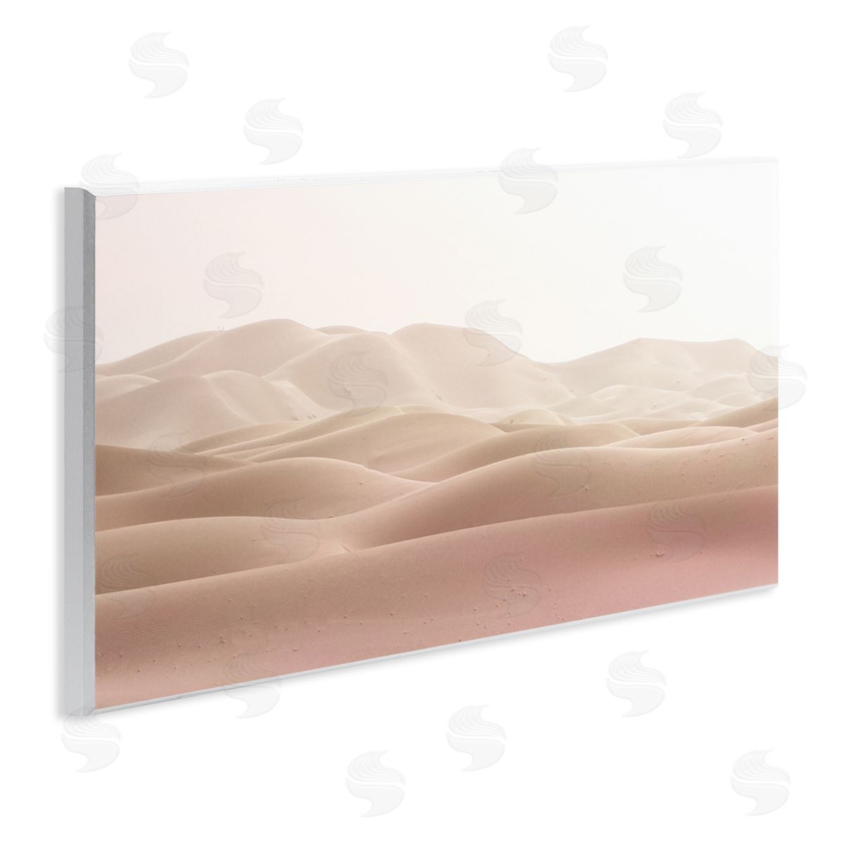 Kim Allen Pink Sunburnt Sandy Dessert Distant Hills Landscape