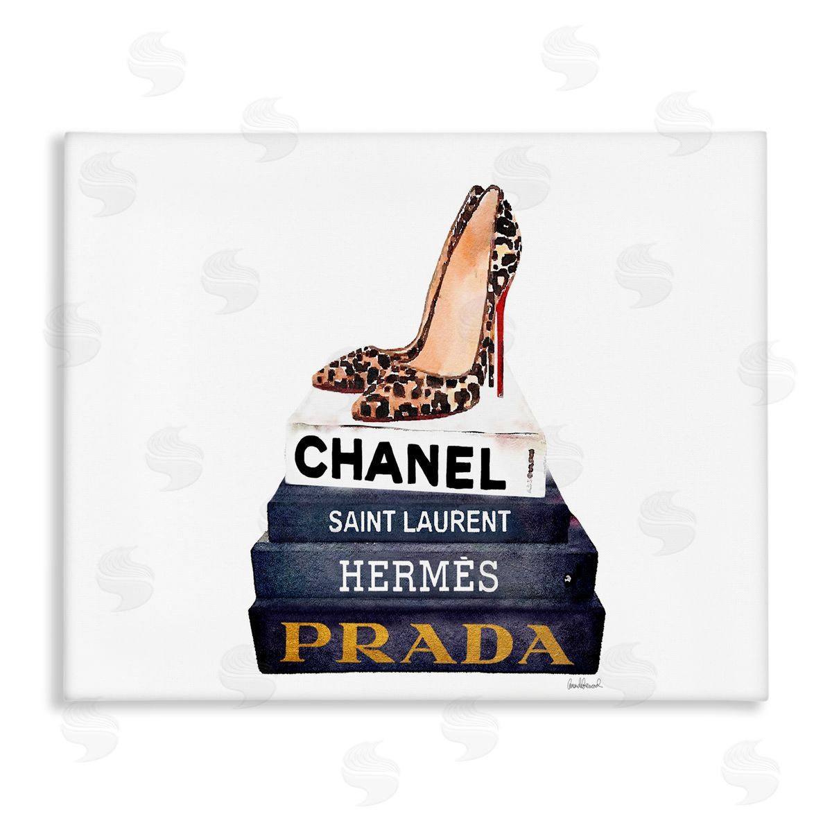 Glam Fashion Book Set Canvas Wall Art, Home Decor by Amanda Greenwood