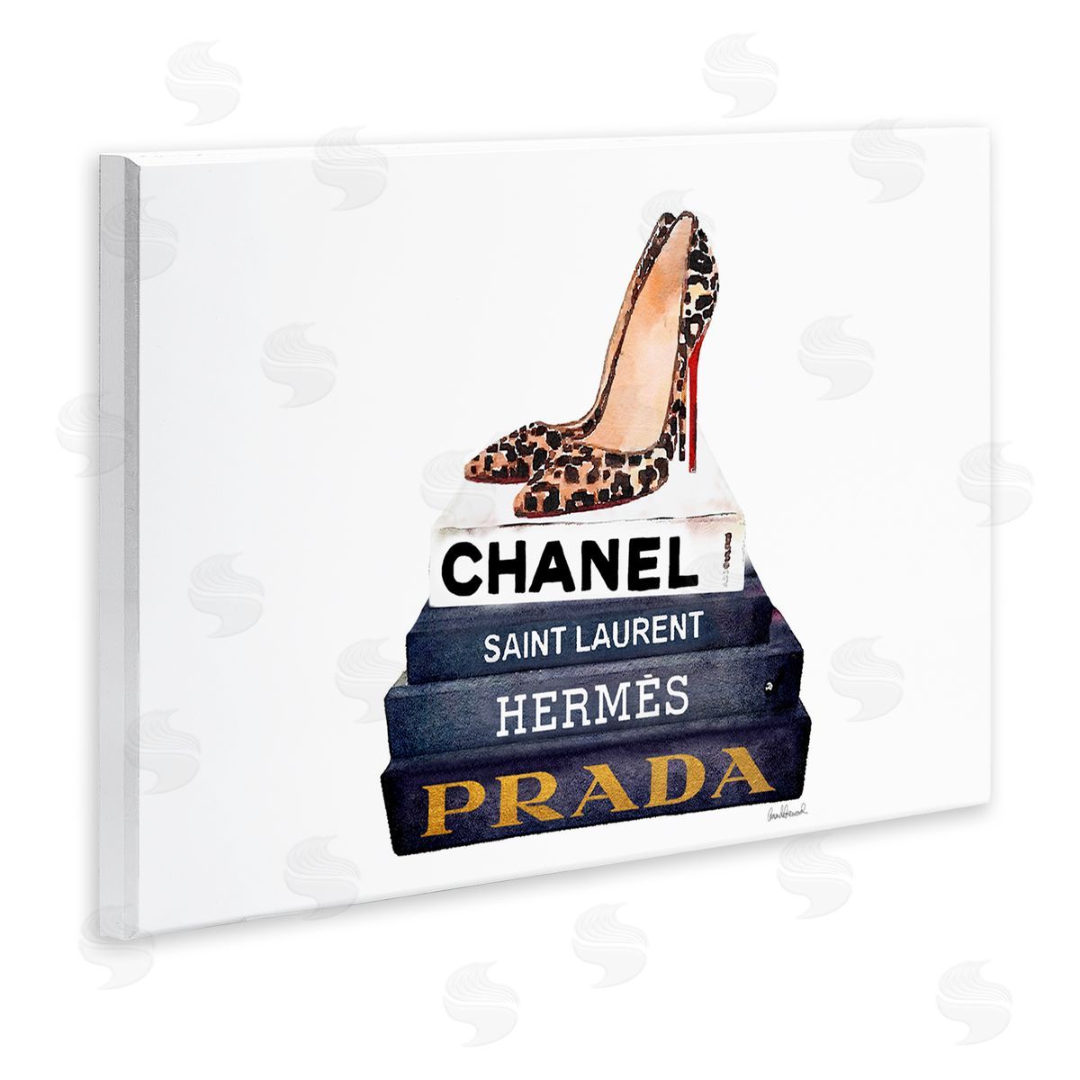 Glam Fashion Book Set Wood Plaque Wall Art, Home Decor by Amanda Greenwood