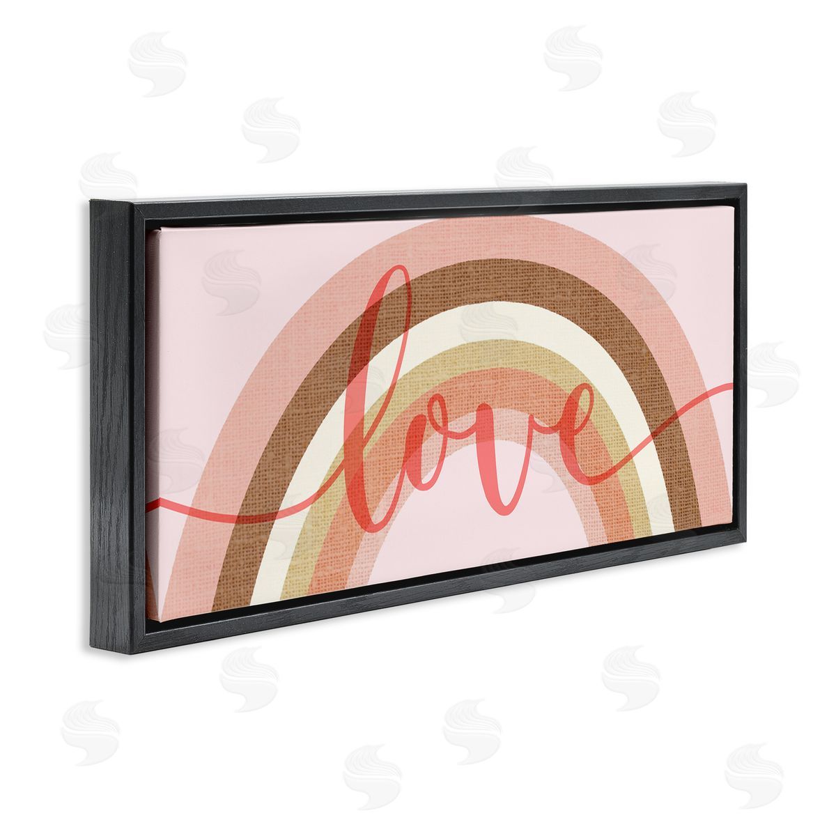 Stupell Studio Love Sentiment over Pink Desert Tone Rainbow