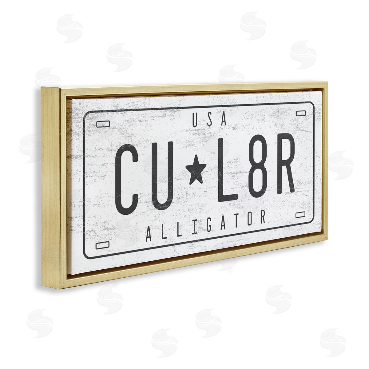Stupell Studio See You Later Alligator Humor Vintage License Plate
