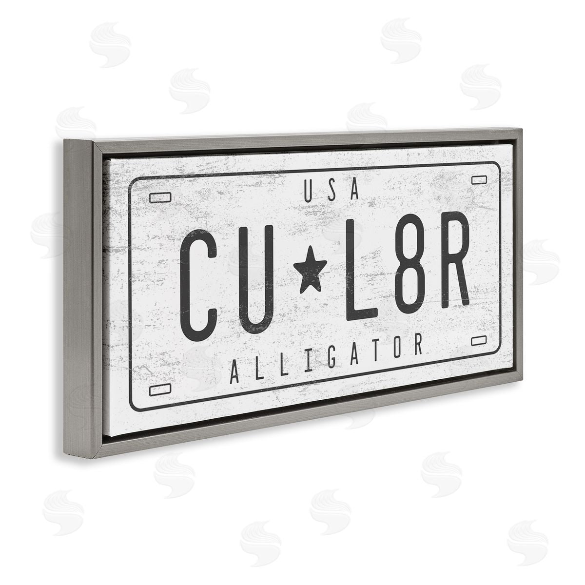 Stupell Studio See You Later Alligator Humor Vintage License Plate