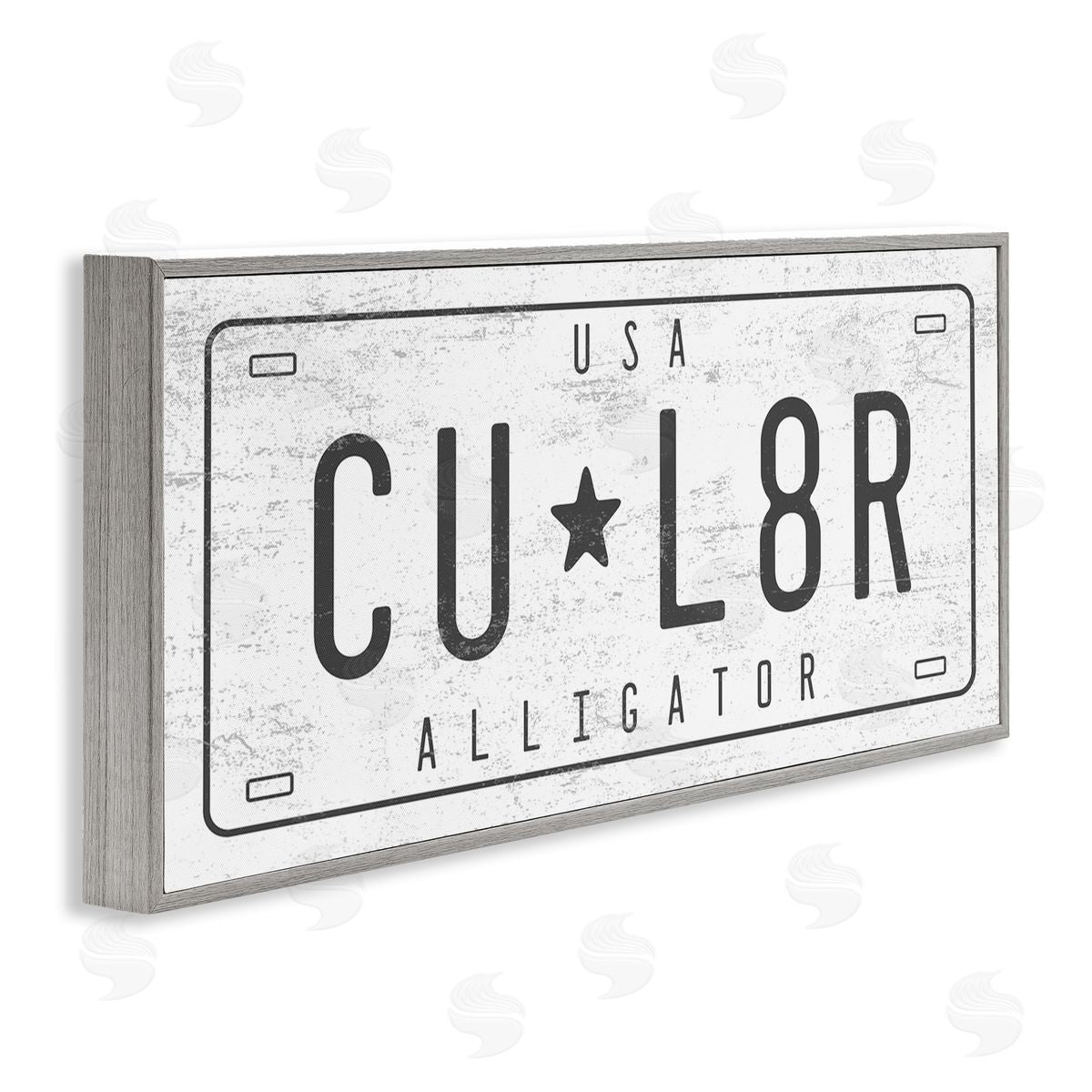 Stupell Studio See You Later Alligator Humor Vintage License Plate