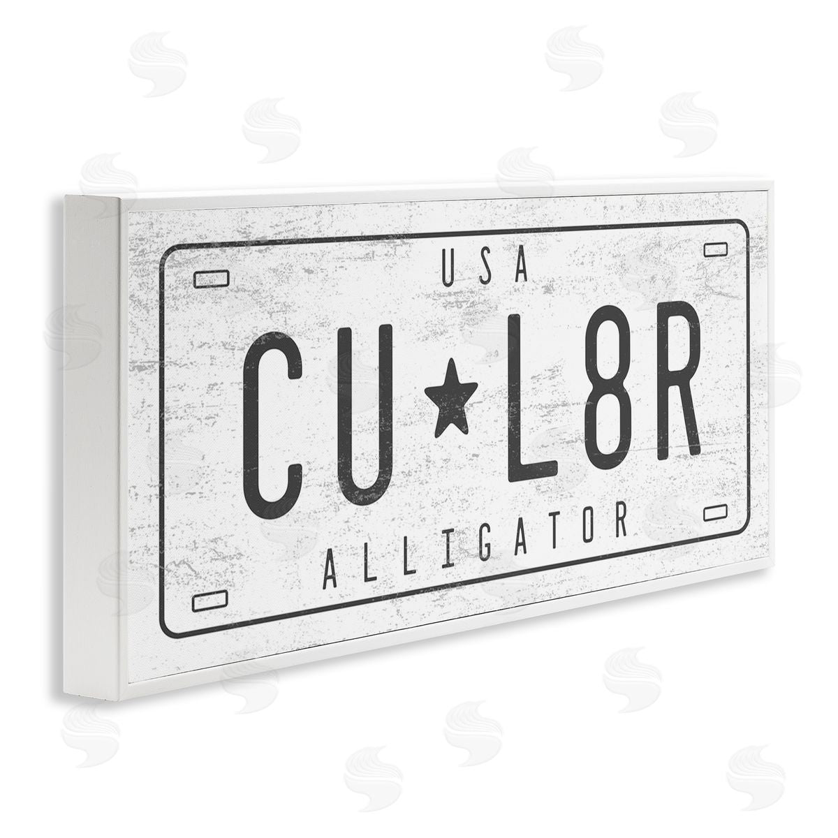 Stupell Studio See You Later Alligator Humor Vintage License Plate