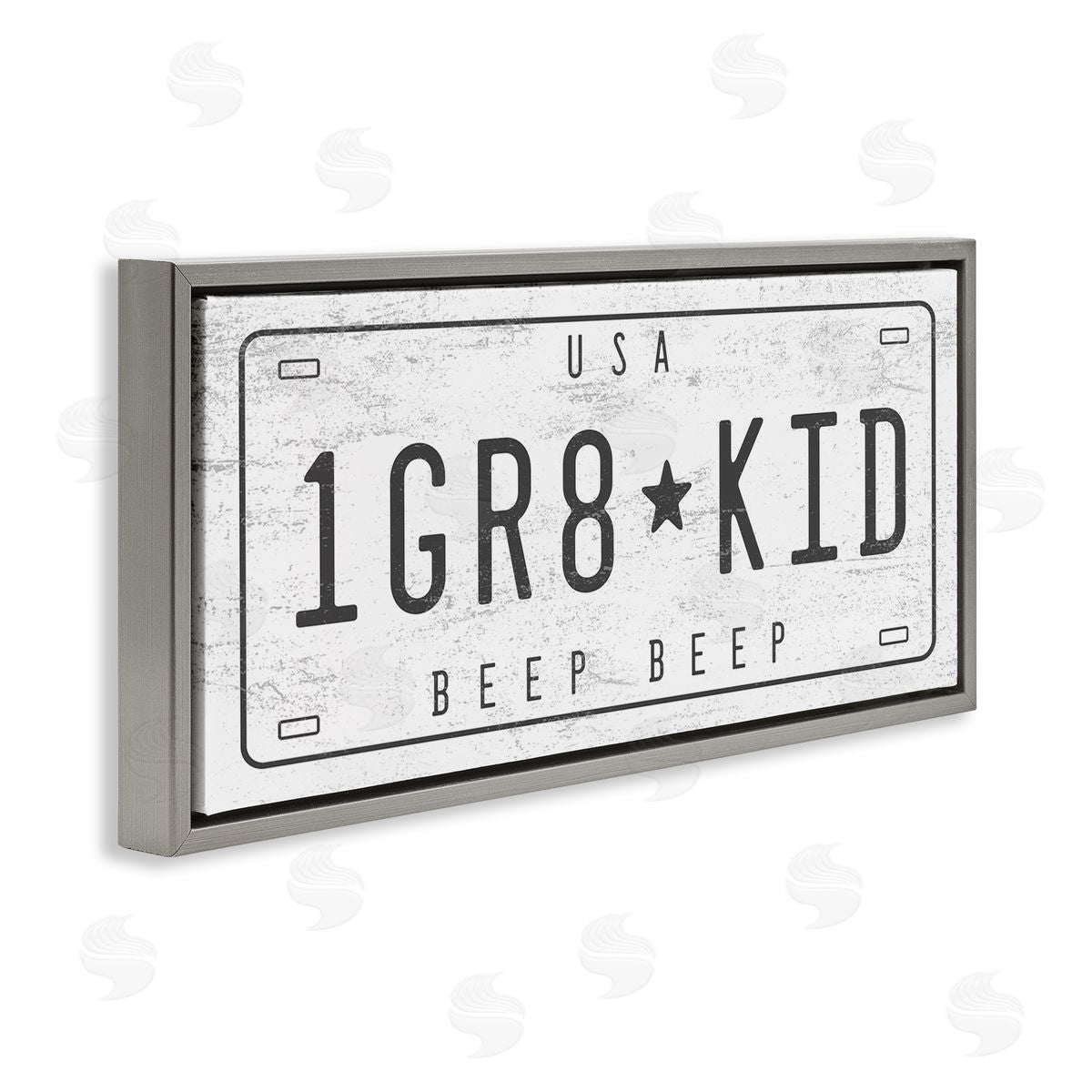 Stupell Studio One Great Kid Phrase Vintage Car License Plate