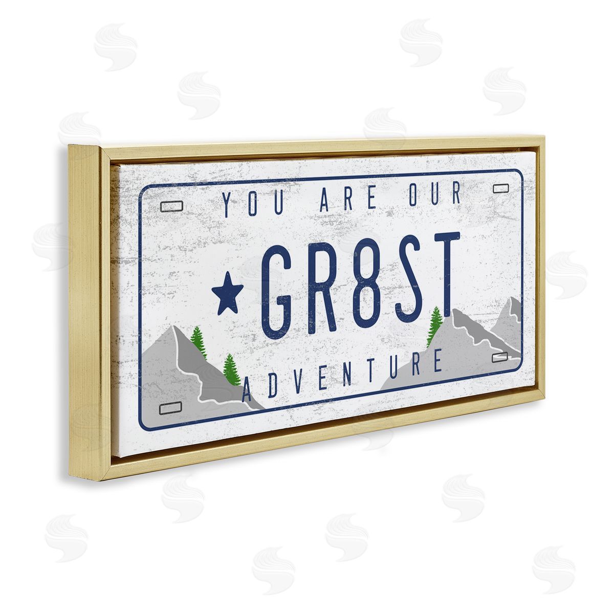 Stupell Studio Our Greatest Adventure Mountain Range License Plate