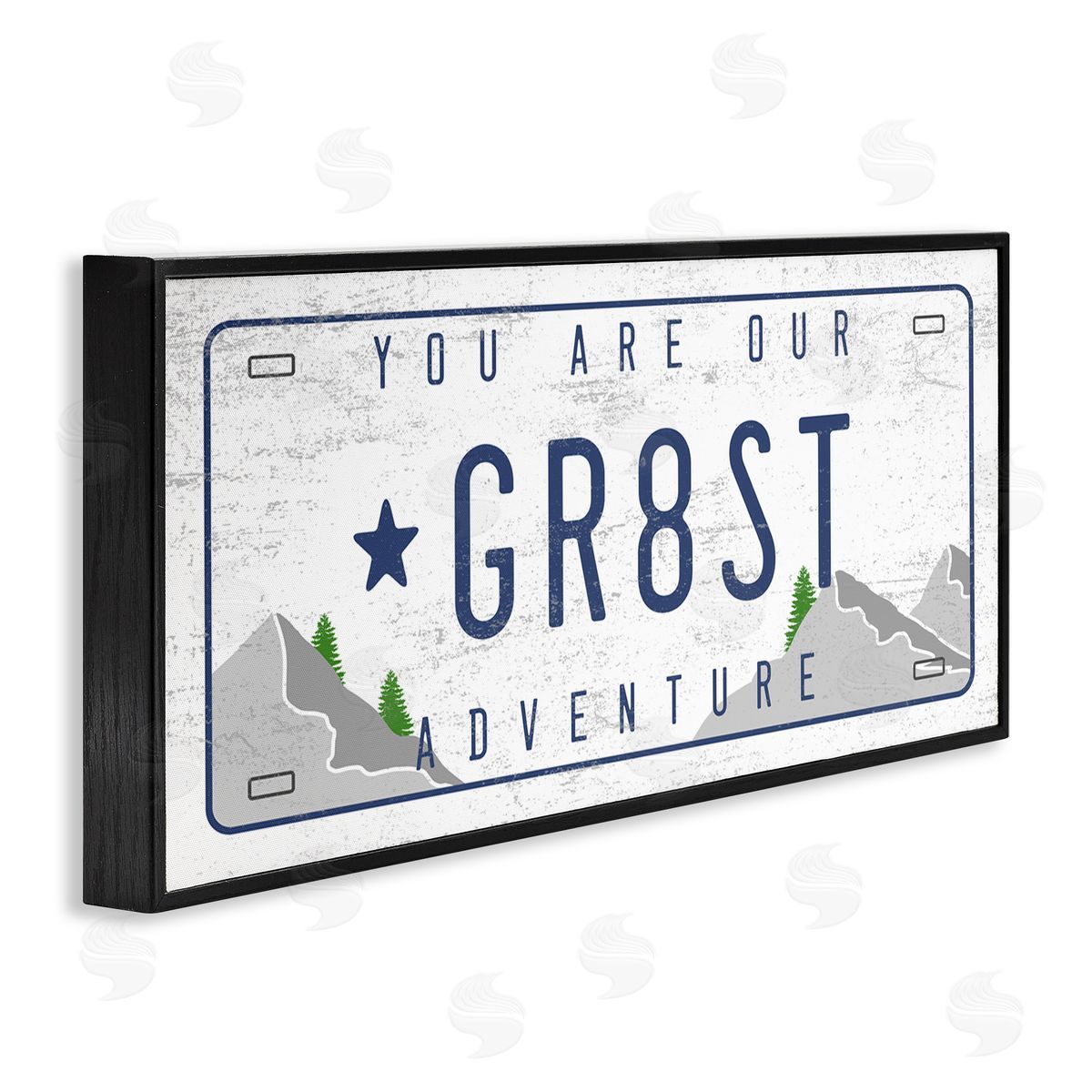 Stupell Studio Our Greatest Adventure Mountain Range License Plate