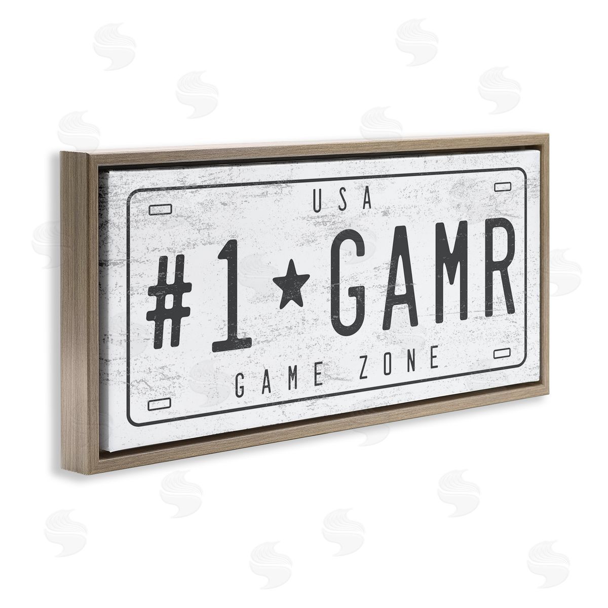 Stupell Studio Number One Gamer Vintage Car License Plate