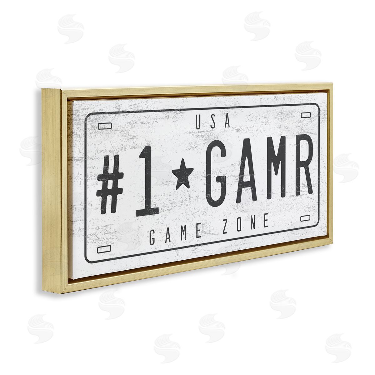 Stupell Studio Number One Gamer Vintage Car License Plate