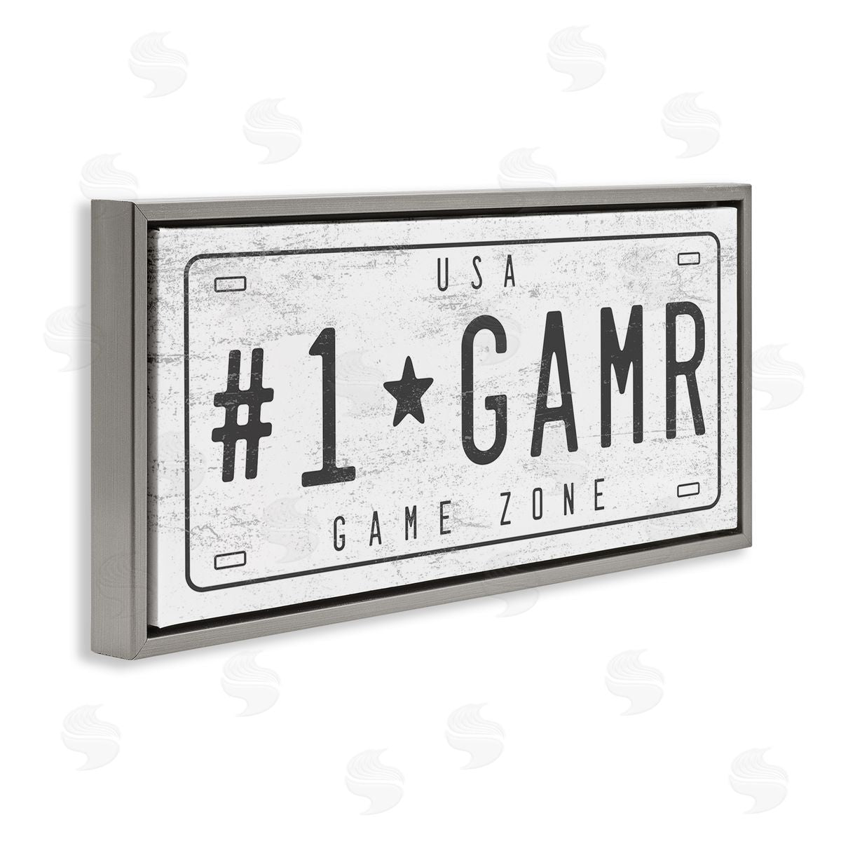 Stupell Studio Number One Gamer Vintage Car License Plate