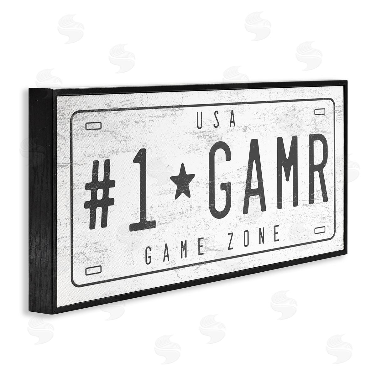 Stupell Studio Number One Gamer Vintage Car License Plate