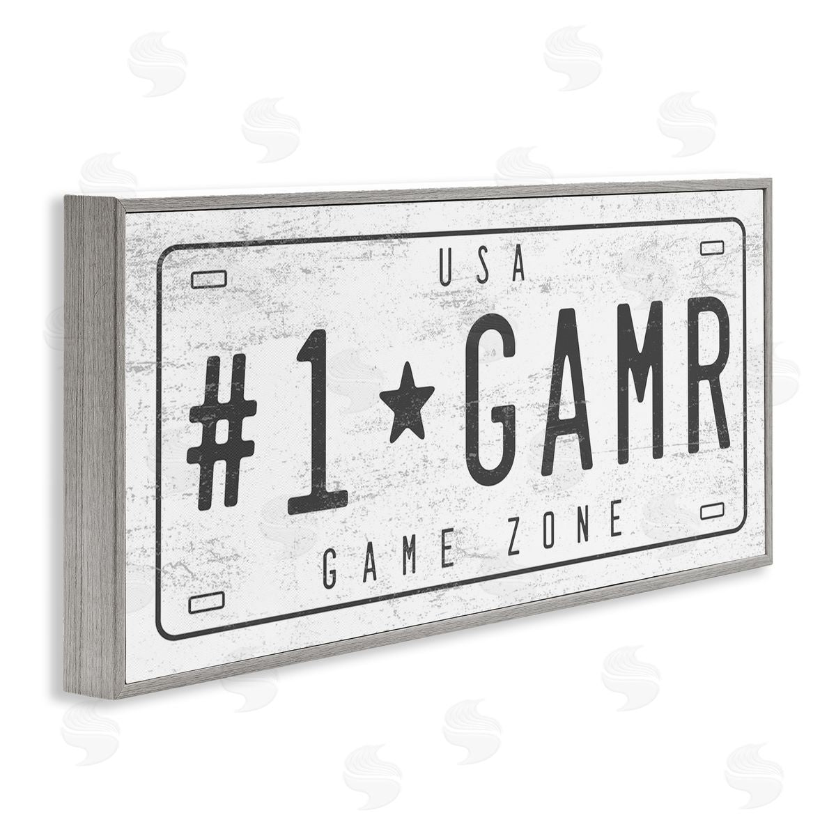 Stupell Studio Number One Gamer Vintage Car License Plate