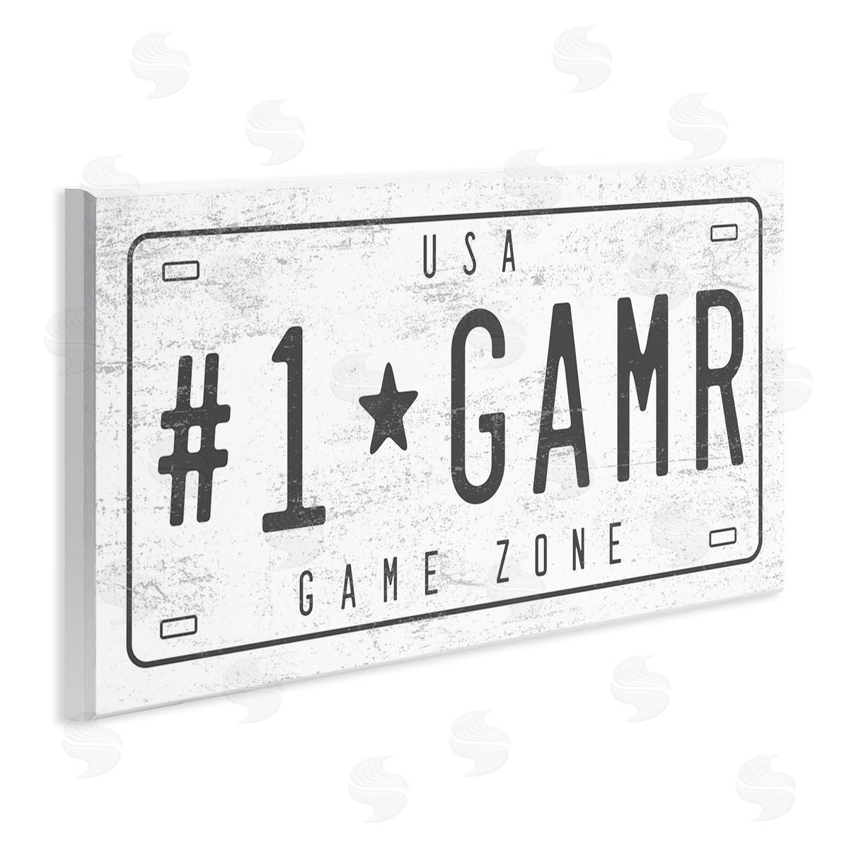 Stupell Studio Number One Gamer Vintage Car License Plate