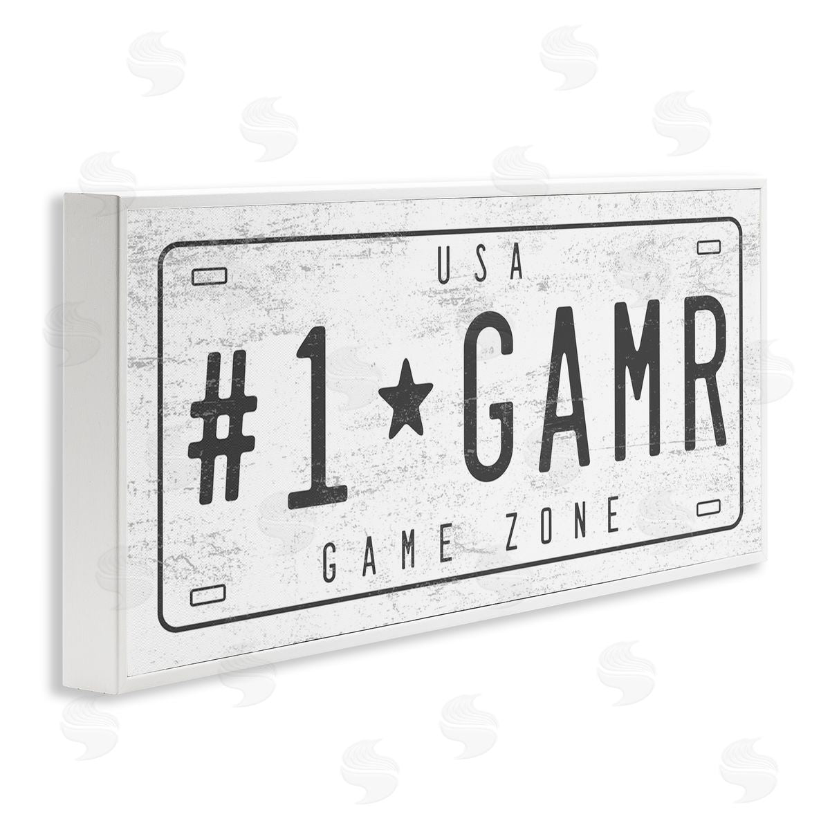 Stupell Studio Number One Gamer Vintage Car License Plate