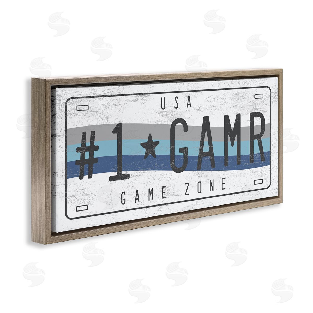 Stupell Studio #1 GAMR Blue Wave Rainbow License Plate