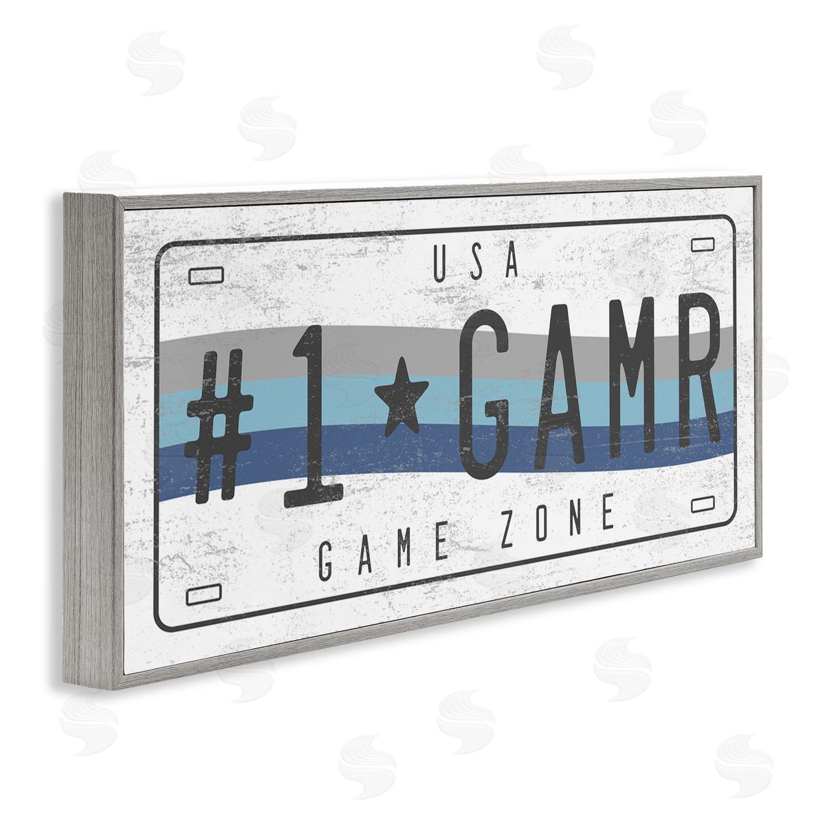 Stupell Studio #1 GAMR Blue Wave Rainbow License Plate