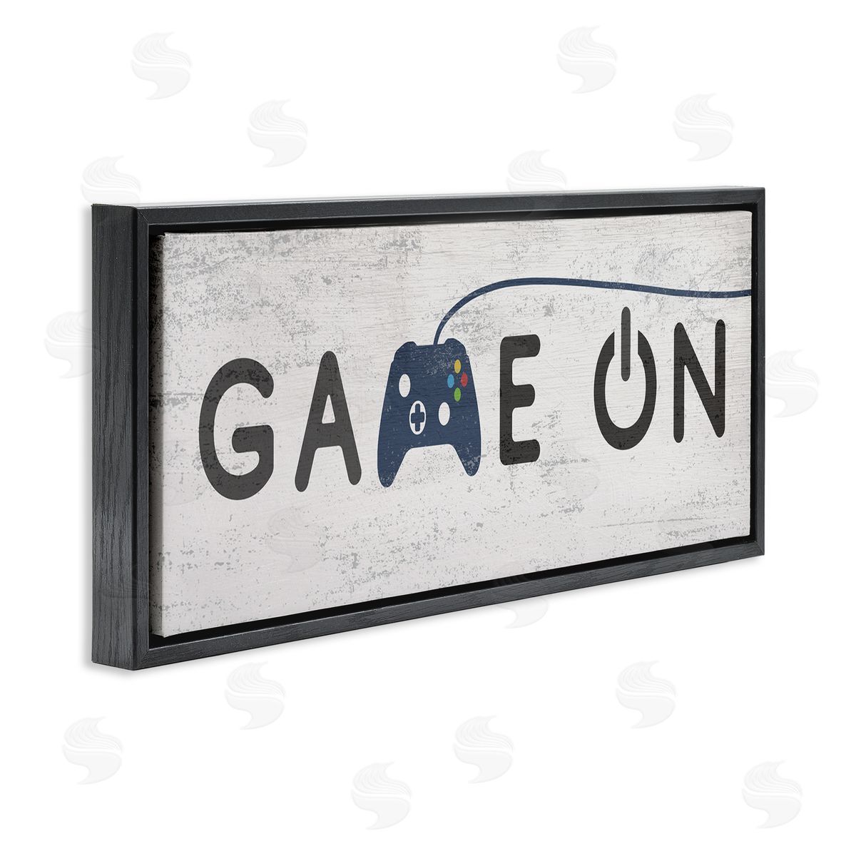 Stupell Studio Game On Video Gamer Phrase Blue Vintage Controller