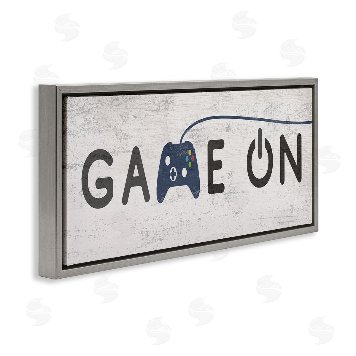 Stupell Studio Game On Video Gamer Phrase Blue Vintage Controller