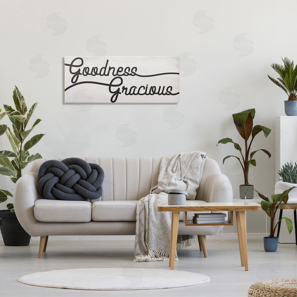 Stupell Studio Bold Goodness Gracious Phrase Minimal Family Text