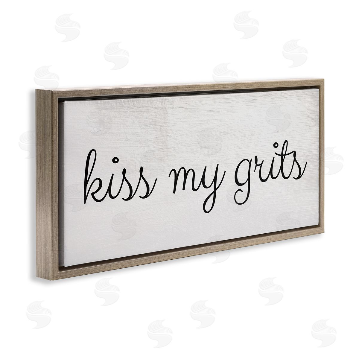 Stupell Studio Kiss My Grits Sassy Southern Slang Charming Typography