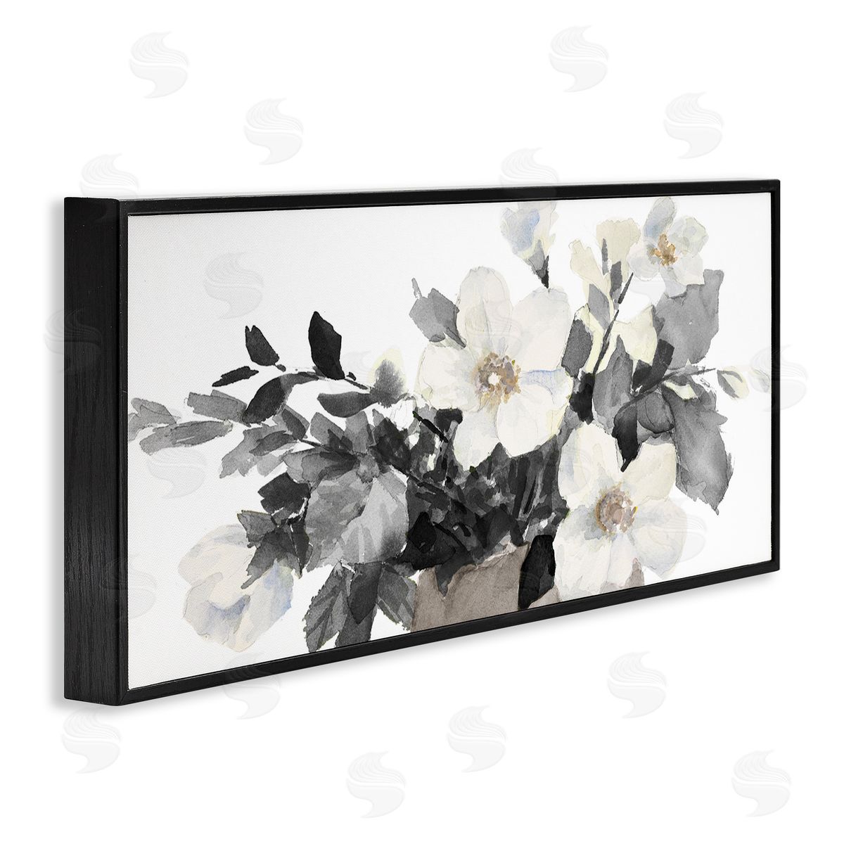 Lanie Loreth Greyscale Spring Florals Blooming Soft Watercolor Flowers