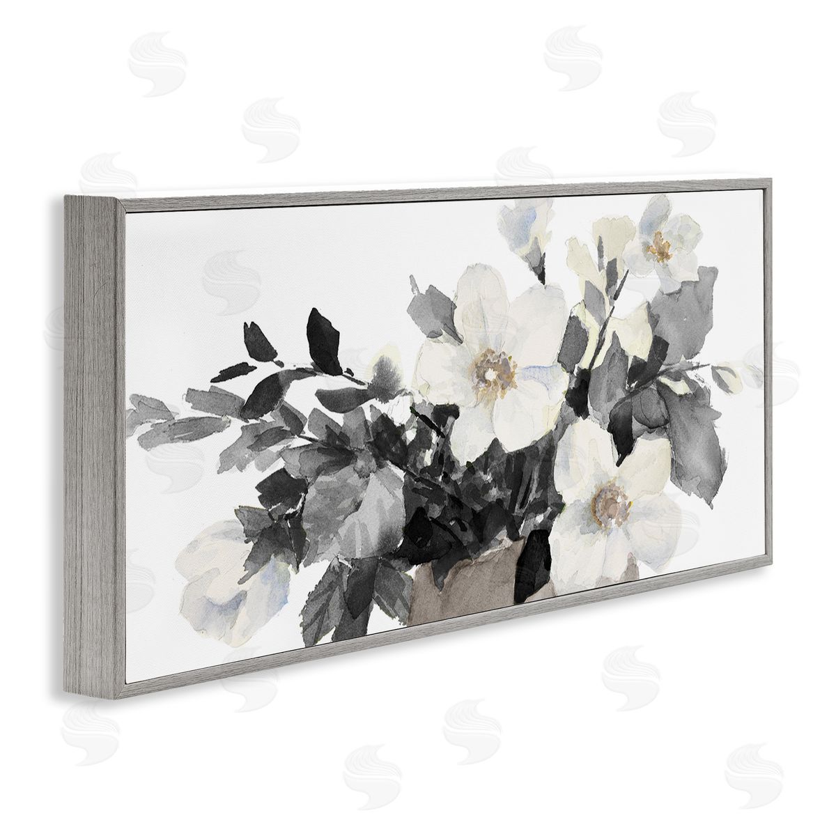 Lanie Loreth Greyscale Spring Florals Blooming Soft Watercolor Flowers
