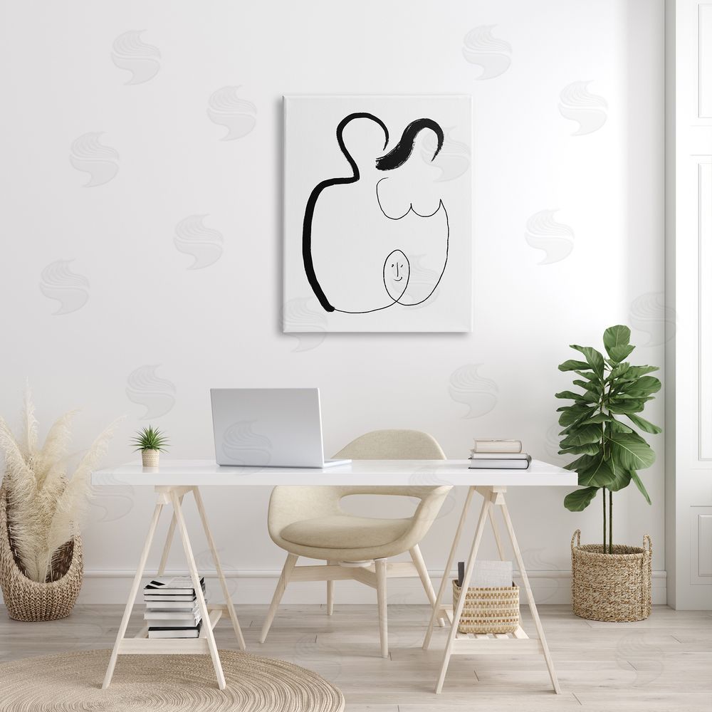 Bellassai Art Family Embrace Abstract Portrait Canvas on Wall