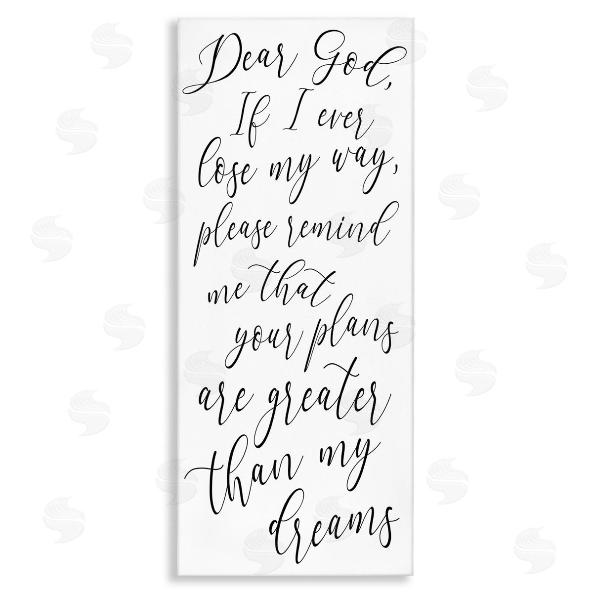 Dear God Motivational Phrase Canvas Wall Art, Home Decor by Anna Quach