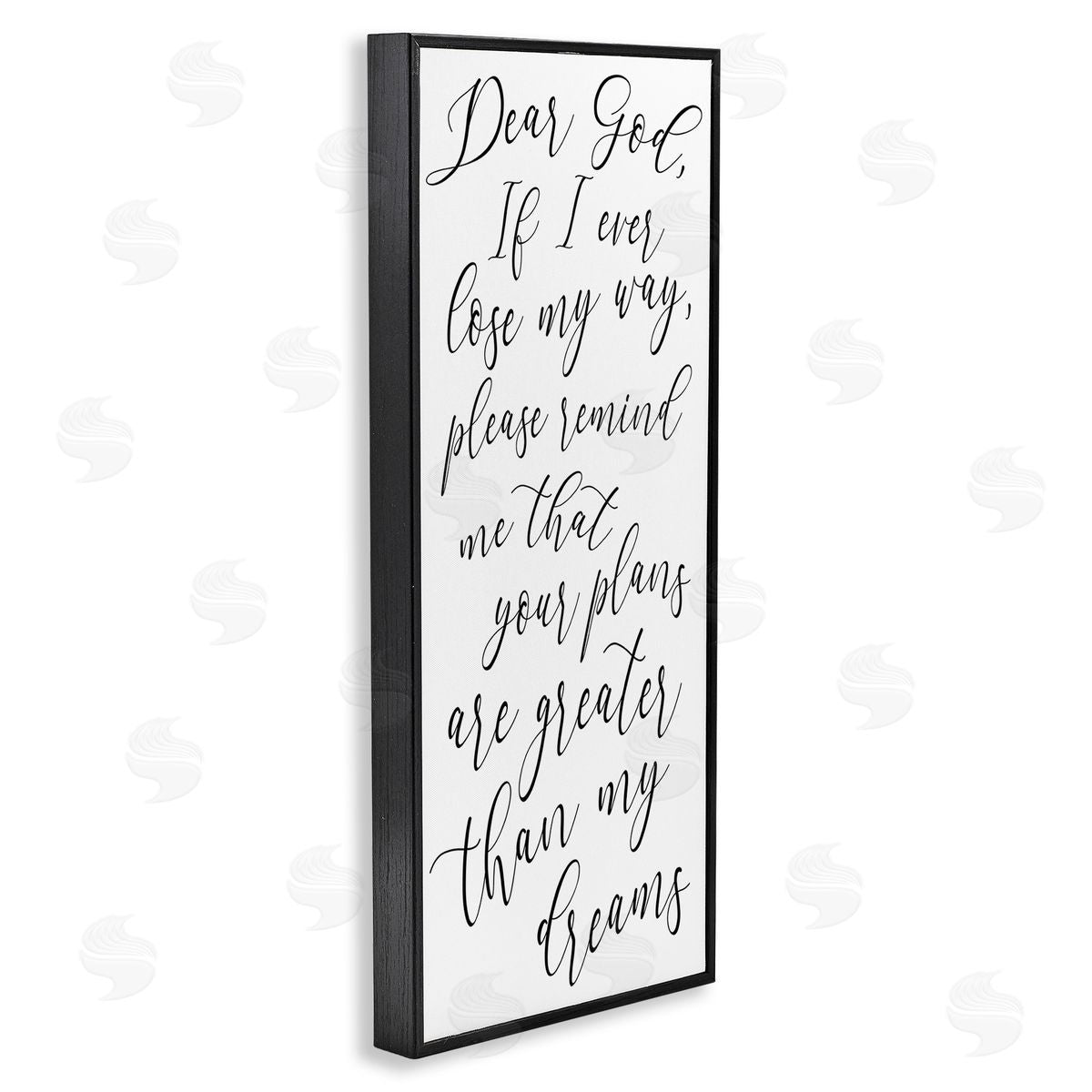 Dear God Motivational Phrase Black Frame Print Wall Art, Home Decor by Anna Quach