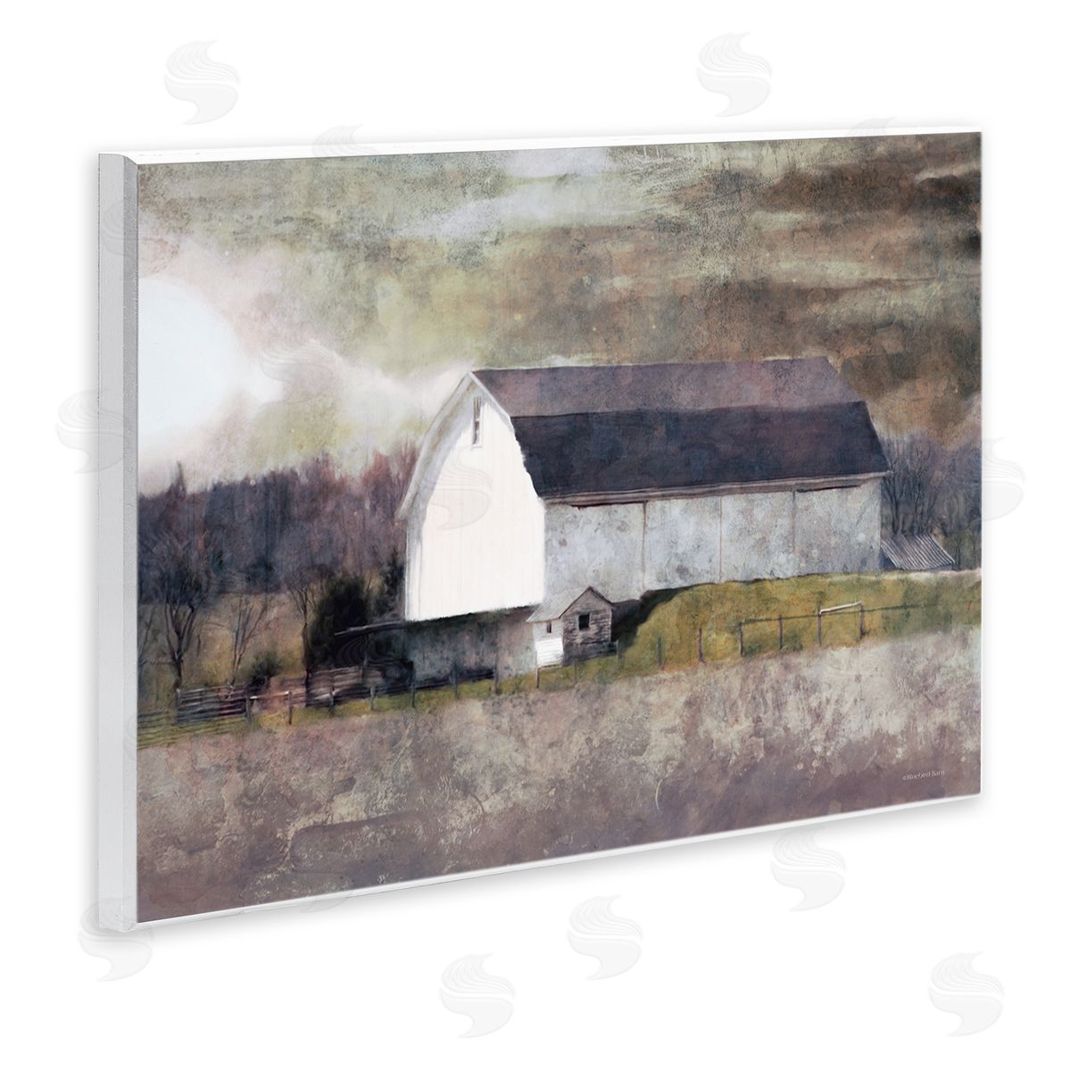 Stormy Sky Country Farm Barn Wood Plaque Wall Art, Home Decor by Bluebird Barn