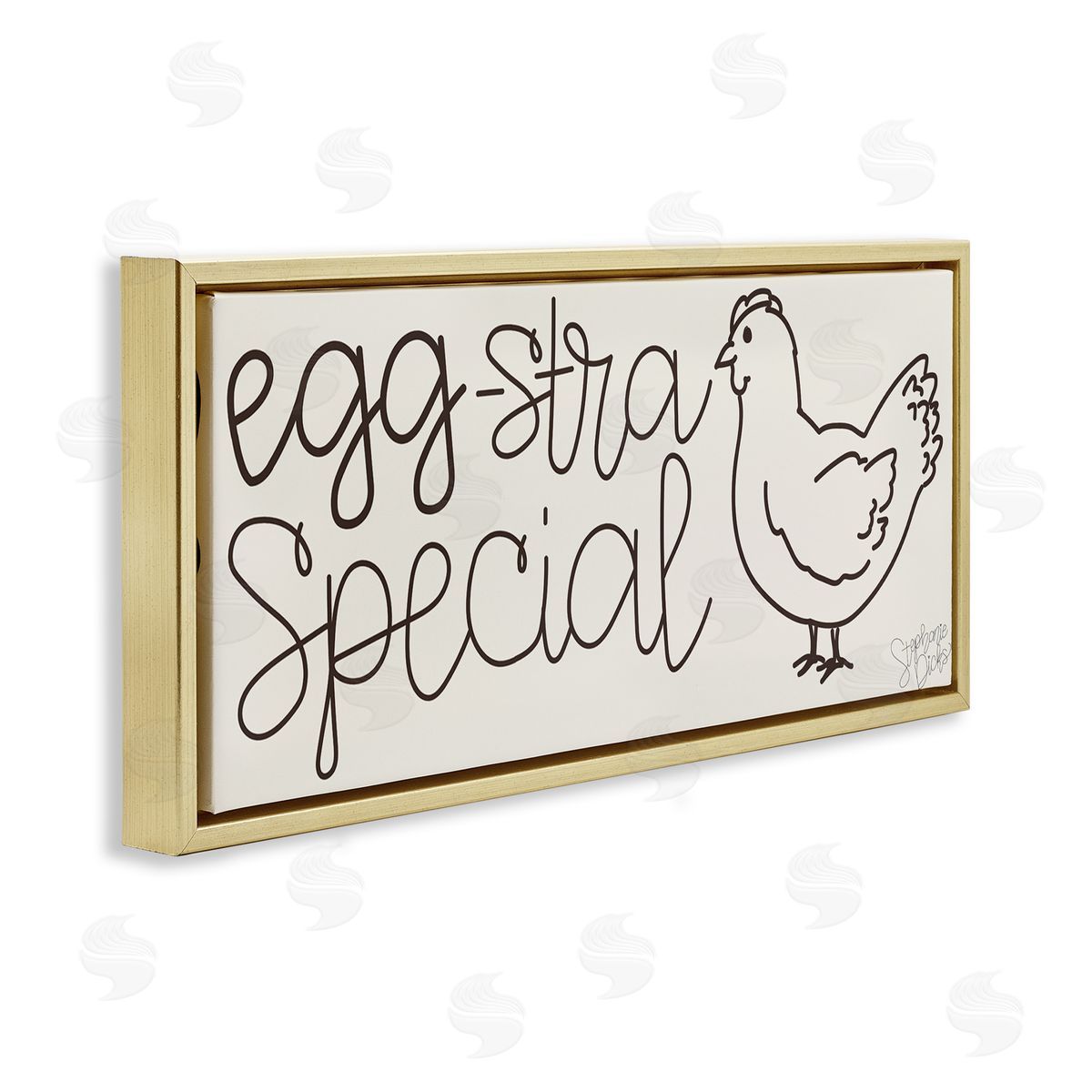 Stephanie Dicks Egg-Stra Special Funny Farm Pun Minimal Line Chicken