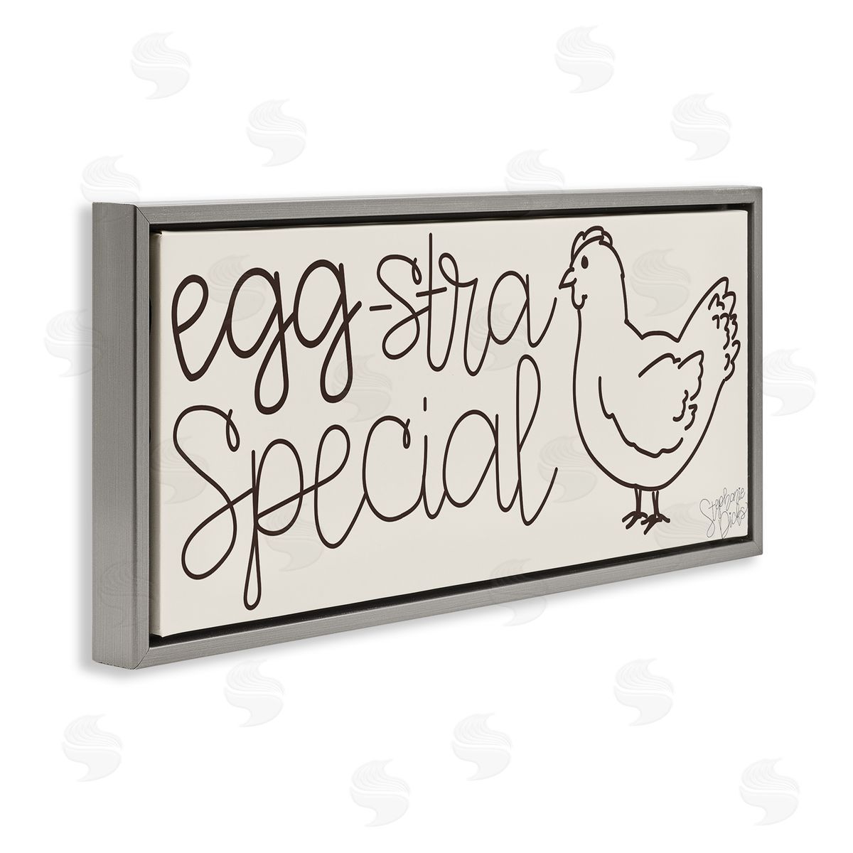Stephanie Dicks Egg-Stra Special Funny Farm Pun Minimal Line Chicken