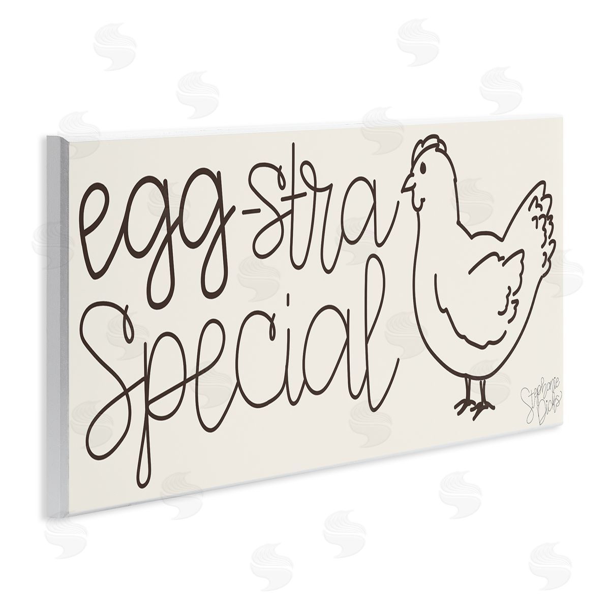 Stephanie Dicks Egg-Stra Special Funny Farm Pun Minimal Line Chicken