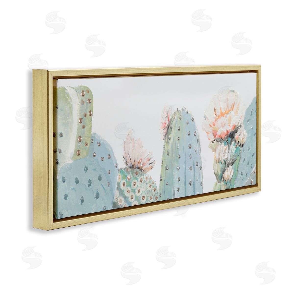 Patricia Pinto Soft Green Cactus Close Up Blooming Pink Flowers