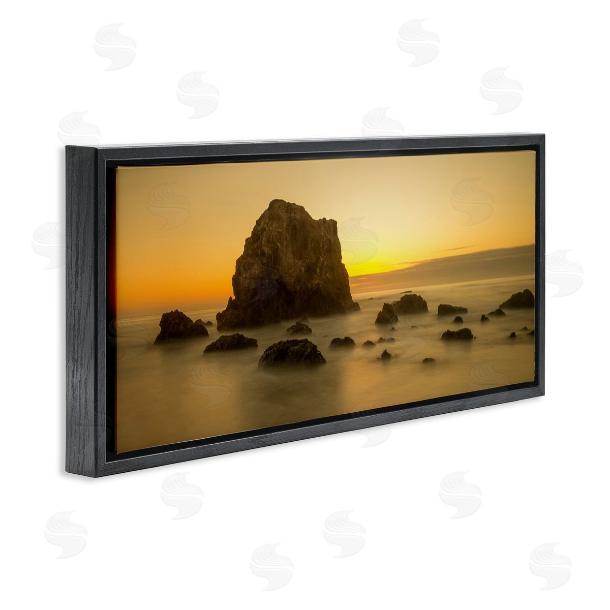 J.C. Leacock Rocky Beach Cliff Sunrise Warm Nautical Summer Horizon