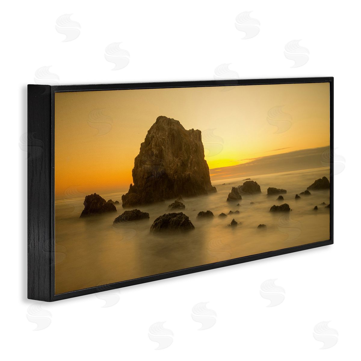 J.C. Leacock Rocky Beach Cliff Sunrise Warm Nautical Summer Horizon