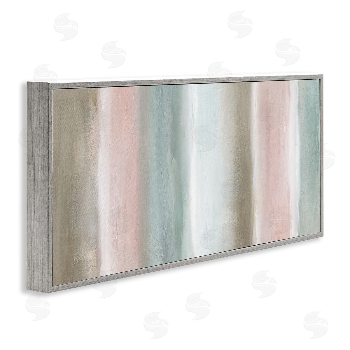 Nan Blurred Striped Shape Abstraction Soft Pastel Pink Green