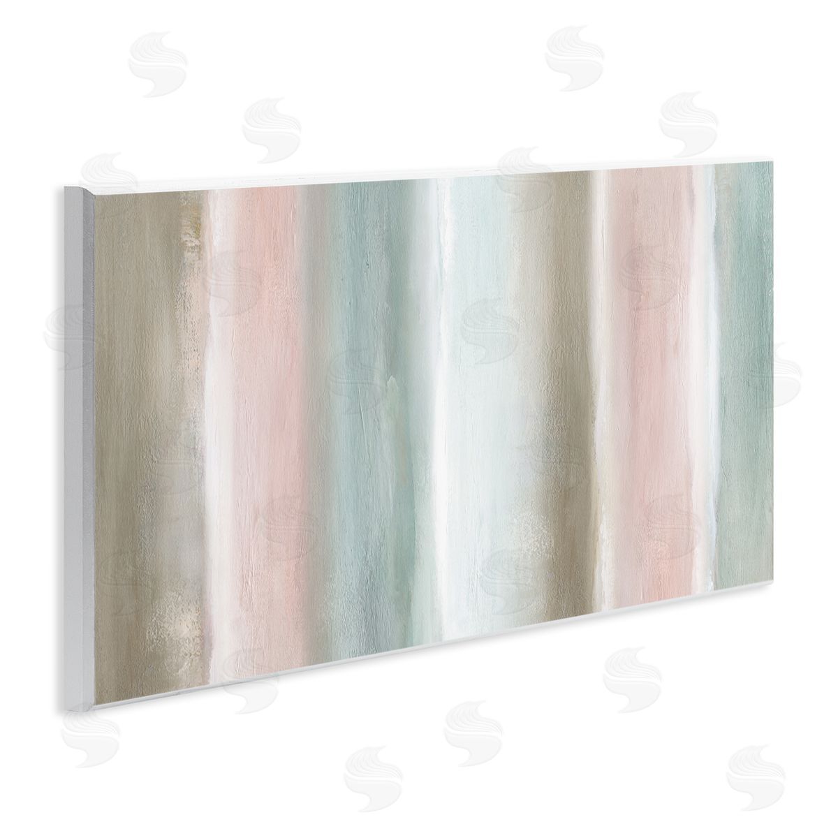 Nan Blurred Striped Shape Abstraction Soft Pastel Pink Green