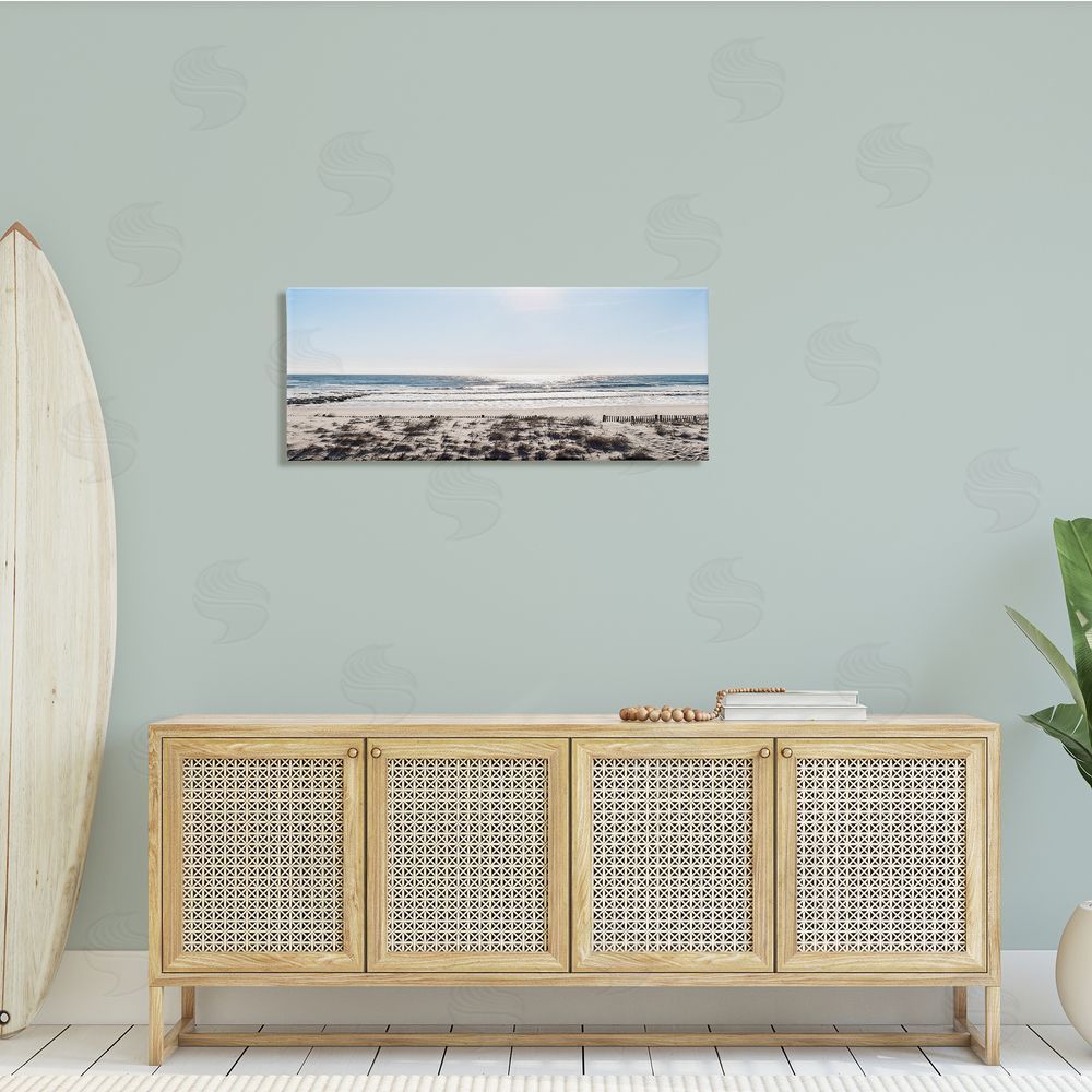 Natalie Carpentieri Coastal Beach Strip Landscape Nautical Fence Tall Grass