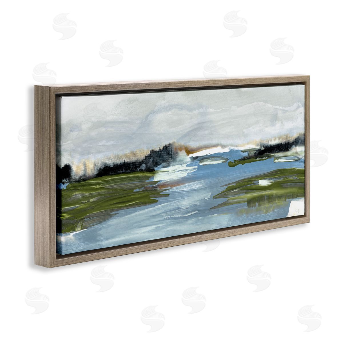 Susan Jill Abstract Wetland Landscape Soft Contemporary Marsh Field