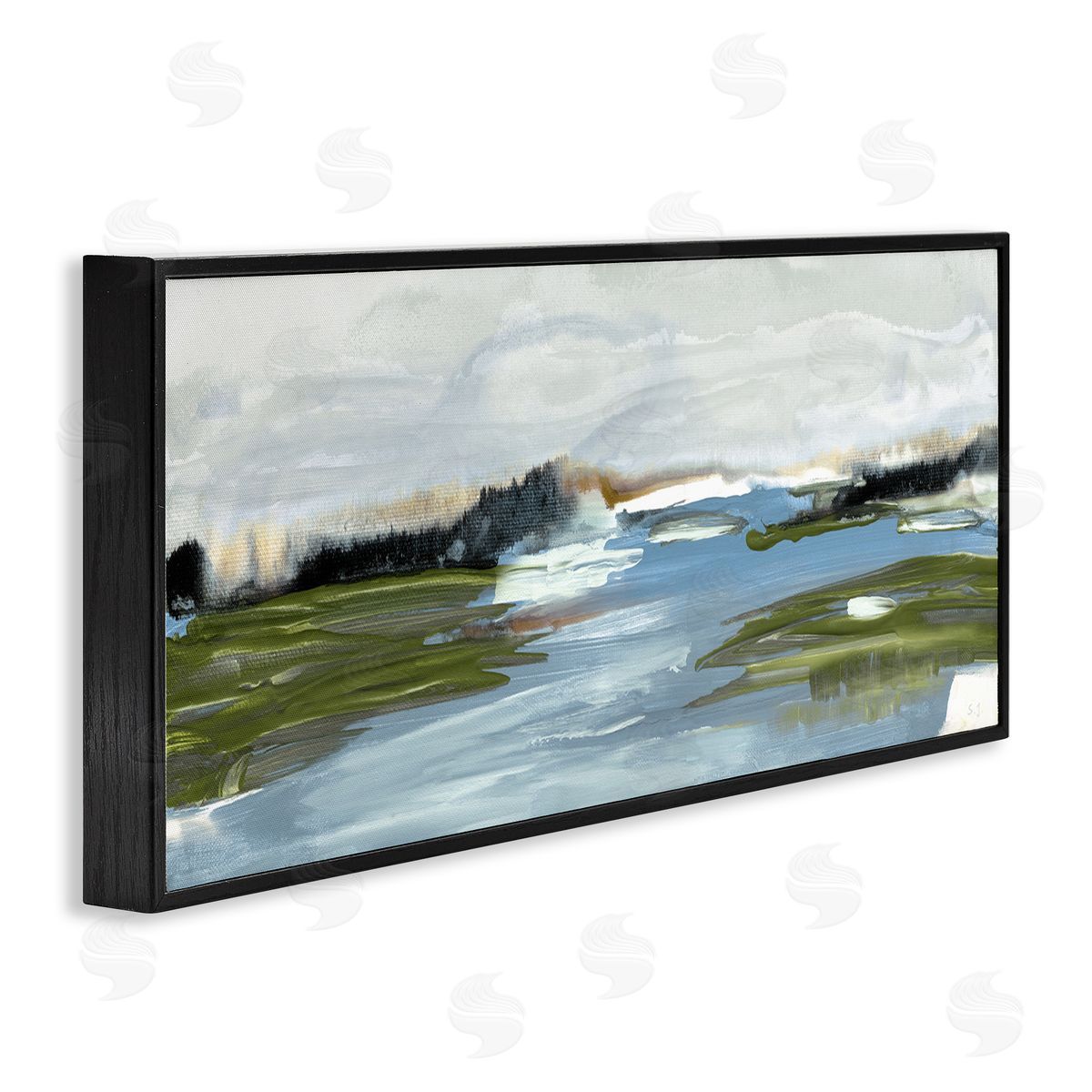 Susan Jill Abstract Wetland Landscape Soft Contemporary Marsh Field